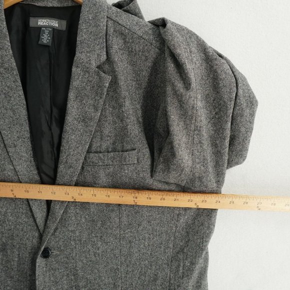 Kenneth Cole Mens Sport Coat Blazer Gray Tweed Wool Blend Two Button Size 2XL - Picture 10 of 12